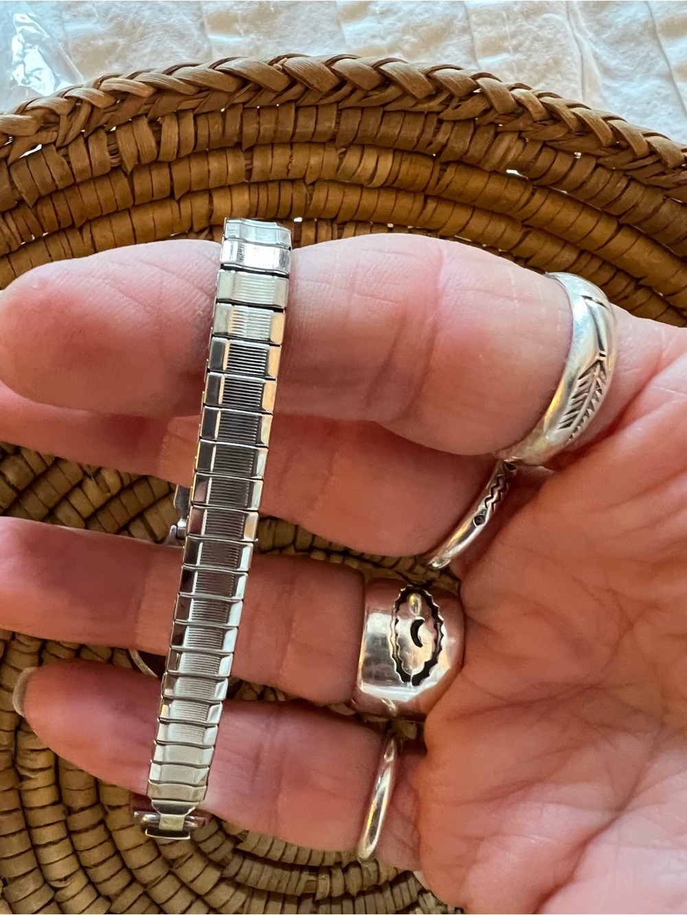 Multicolor Turquoise Inlay Stretch Watch - Picture 6 of 9